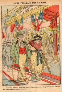 HUMOUR " LE VOL DES PENDULES PAR LES ALLEMANDS " ILLUSTRATION DE BROUSSET 1921 - Picture 1 of 1
