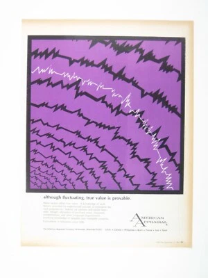 Impresión de línea abstracta púrpura vintage de American Appraisal Company AD 1968 Wisconsin Foto 1 de 2