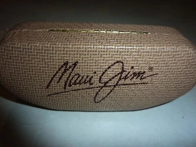 Estuche rígido para gafas/gafas de sol Maui Jim estilo cubierta bronceado tejido de canasta Foto 1 de 3