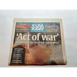 Vintage USA Today 9/11 Newspaper Collection Iconic Historical Headlines Sept 1 - Picture 1 of 10