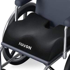 Cojín de asiento para silla de ruedas - Alivio de presión de espuma viscoelástica con diseño ergonómico de joroba - Imagen 1 de 9