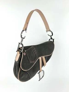 Vintage Christian Dior Denim Saddle Shoulder Bag (2003) - Picture 1 of 9