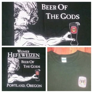 Beer of the Gods Widmer Beer Ale t shirt L green large - Picture 1 of 5