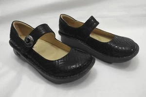 Alegria PAL 530 schwarze flache Mary Jane-Damenschuhe Echtleder strukturiert 37 - Bild 1 von 18