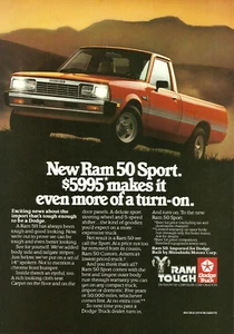 1985 Dodge Ram 50 Sport Pickup Truck vintage Print Ad 80's Advertisement - Picture 1 of 1