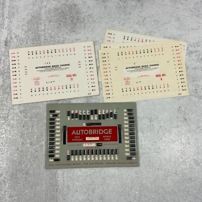 Vintage 1959 Alfred Sheinwold Autobridge Playing Board Play Yourself Bridge Game - Image 1 of 4