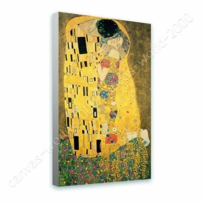 El beso de Gustav Klimt | Lienzo (enrollado) | Arte de pared pintura al óleo obras de arte HD Foto 1 de 4