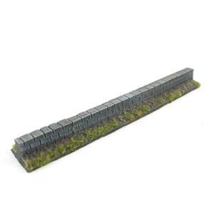 Garten-Mauer | Bemalt & Beflockt x 1 | 20-28 mm Tabletop Gelände Modellbau - Bild 1 von 7