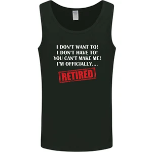 Im Officially Retired Retirement Funny Mens Vest Tank Top - Picture 1 of 31