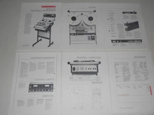 Tandberg Open Reel Pro TD 50 Series Brochure 6 pg, Specs, Articles, Info 1984 - Picture 1 of 3