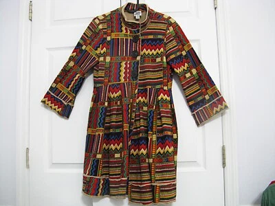 Abrigo Chaqueta Para Mujer Ivy Jane Boho Multicolor Estampado Tribal Talla XS Foto 1 de 4