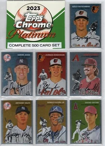 2023 Topps Chrome Platinum Anniversary COMPLETE 500 CARD SET - Picture 1 of 2