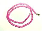 18"inch Necklace Natural Pink Topaz Rondelle Faceted 5-5.5mm Beads Necklace