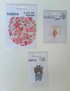 3 'Habico' Iron On Motif Patches - Picture 1 of 4