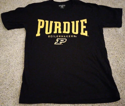 Men's Medium Black Old Varsity Brand OVB Embroidered Purdue Boilermakers T Shirt - Image 1 of 4