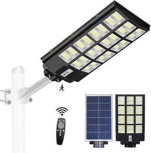 Waterproof 5000W Motion Solar Street Lights Outdoor Commercial Dusk to Dawn Lamp - Picture 1 of 17
