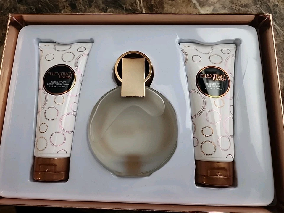 Bronze By Ellen Tracy For Women Set: EDP + BL + SG 3.4oz+3.4oz+3.4 Shopworn New - Image 1 of 2