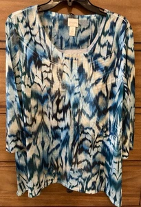 Women’s Chico’s Top Sz 2 EUC - Picture 1 of 5