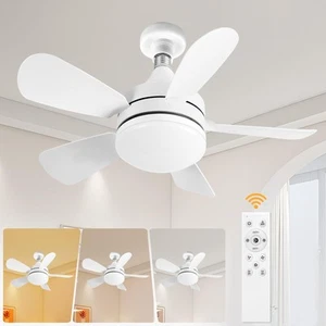 Socket Ceiling Fan with Lights and Remote Dimmable and Timed 3 Adjustable Col... - Picture 1 of 7