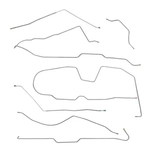 Brake Line Kit Complete Power With Wide Axle 20 1981-82 Scrambler Stainless 7pc - Picture 1 of 9
