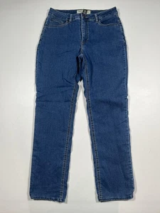 Pantalones de mezclilla Bit & Bridle para mujer 10 azules forrados de lana pierna recta invierno - Imagen 1 de 6