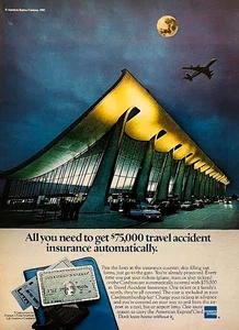 THE AMERICAN EXPRESS CARD—DULLES INTERNATIONAL AIRPORT—1980 MAGAZINE PRINT AD - Picture 1 of 1