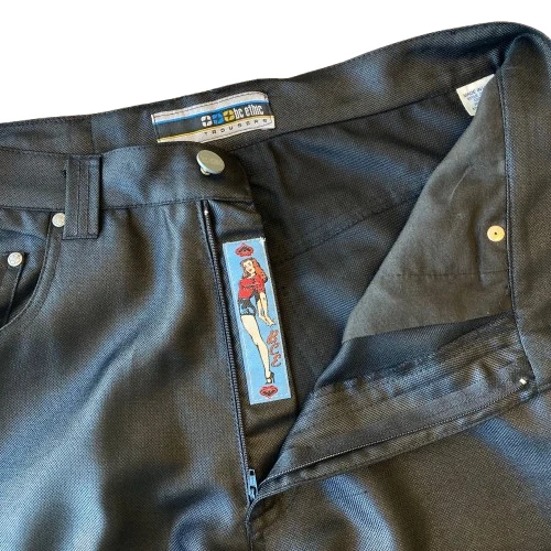 Vintage BC Ethic Smooth Custom Fit Trousers Men's 34x32 Black 90s Rockabilly USA - Image 1 of 4