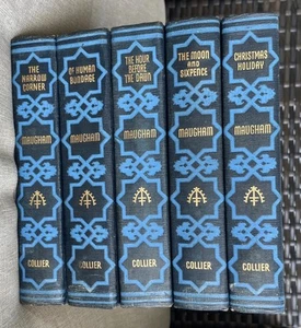 W. Somerset Maugham 5 Volume Book Set Collier Doubleday Hardcover HC Blue Novels - Imagen 1 de 6