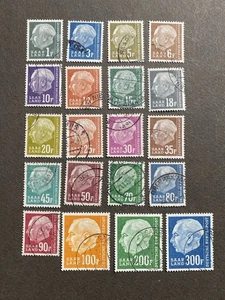 Saarland 1957 - MiNr. 409 - 428, gestempelt - Bild 1 von 6