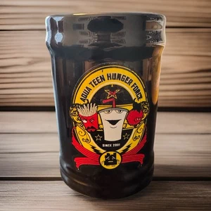 Vintage HTF Aqua Teen Hunger Force Mug Adult Swim Cartoon Network Black Ceramic - Picture 1 of 7