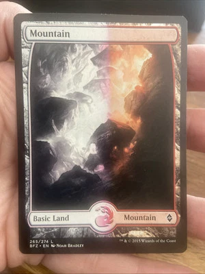 Mountain 265 MTG Alter/Altered Art Zendikar Full Art Basic Land - Image 1 of 3