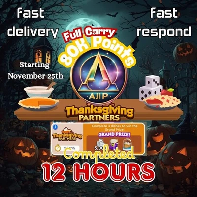 Thanksgiving Partners Full Carry 80k Points on 25Th November⚡⚡ fast delivery ⚡⚡ - Image 1 of 3