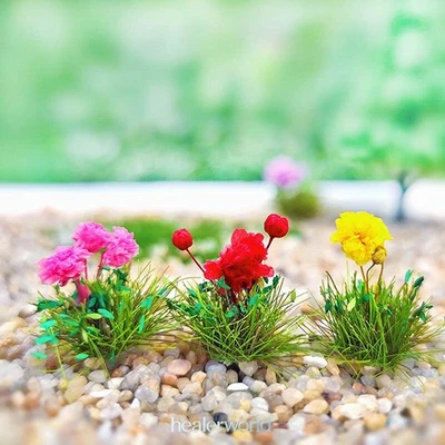1Set HO/OO Scale Miniature Flower Clusters Garden Landscape Railway Scenery - Image 1 of 4