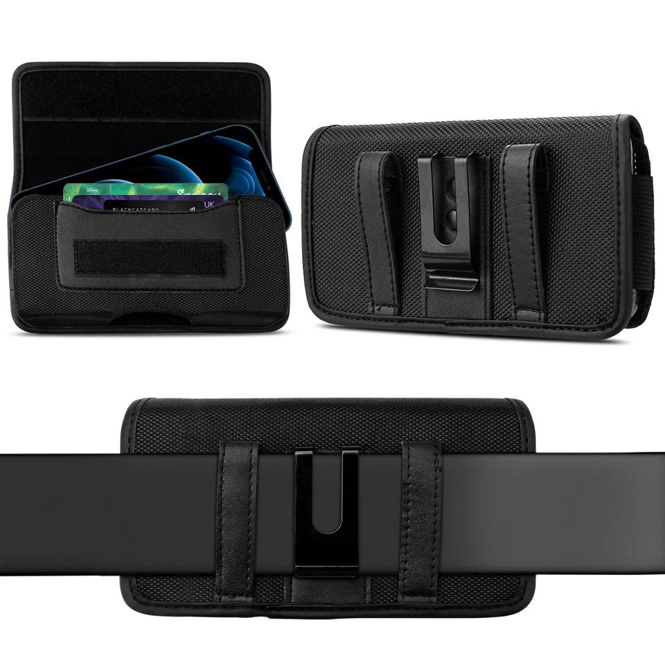 Oxford Cell Phone Waist Belt Clip Holster Loop Bag Pouch Card Holder Case​ Cover - Image 1 of 4