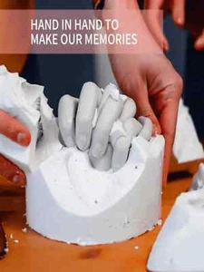 3D Hand Casting Kit Paare Zum Selbermachen Hand Formteil Kit für Erwachsene Andenken Hand TP - Bild 1 von 11
