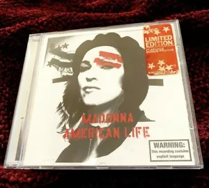 MADONNA AMERICAN LIFE CD AUSTRALIA RED PROMO HYPE LIMITED POSTER EDITION STICKER - Picture 1 of 8