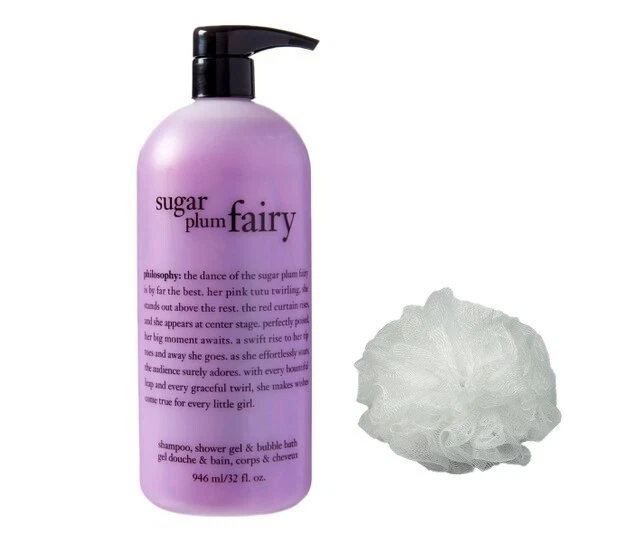 Philosophy Sugar Plum Fairy Shampoo Shower Gel Bubble Bath 32 oz w/ Pump Loofah - Image 1 of 1