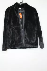Girls Wonder Nation Faux Fur Jacket Black 2XL (18) - Picture 1 of 2