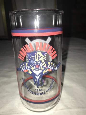NHL 1996 LIBBEY Glass FLORIDA PANTHERS Eastern Conference Champions 16oz TUMBLER Cover