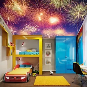 Fuochi d'artificio 3D H2328 soffitto carta da parati quadri da parete adesivo decorazione Erin 23 - Foto 1 di 5