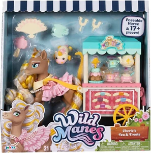 Wild Manes Horse Toys Cherie’s Tea and Treats Cart Playset 21 Pieces Ages 3+ - Picture 1 of 7