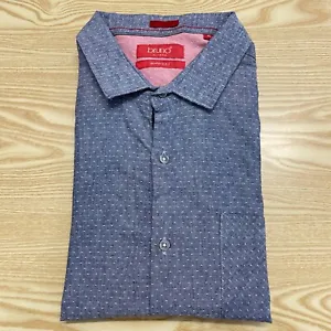 Bruno XL Mens Shirt Grey Spotted 24" Pit-to-Pit Designer Casual - Picture 1 of 10