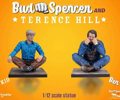 Terence Hill as Kid  & Bud Spencer as Ben Infinite Statue 1/12 Set Completo - Imagen 1 de 3