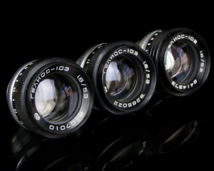 HELIOS 103 Soviet Lens 53mm f /1.8 copy Sonnar Mount CONTAX RF - 3 pieces - Picture 1 of 7