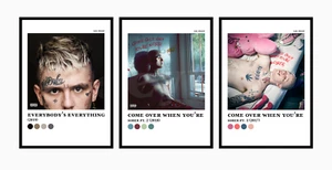 LIL PEEP Discography Aesthetic Colour Pallette Album Music Poster Prints - Picture 1 of 1