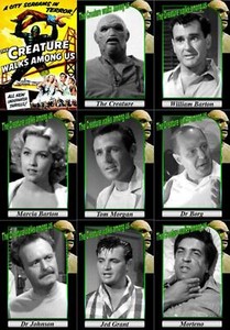 The Creature Walks Among Us 1956 movie trading cards. Black Lagoon. Rex Reason