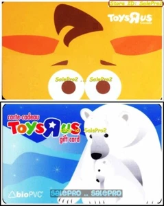 2x TOYSRUS 2023 GIRAFFE 2011 PAPA POLAR BEAR & BABY COLLECTIBLE GIFT CARD LOT - Picture 1 of 4