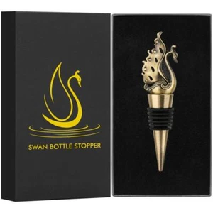 Unique Metal Wine Stopper with Swan Design Party Club Wine Saver Accessory Tool - Picture 1 of 16