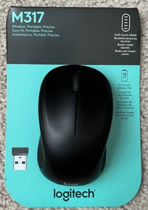 Logitech M317 Wireless Mouse - Black - NEW OPEN - Picture 1 of 1