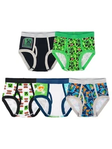 Minecraft Boys Cotton Brief Character Underwear, 5-Pack, Minecraft, 4 - Picture 1 of 1